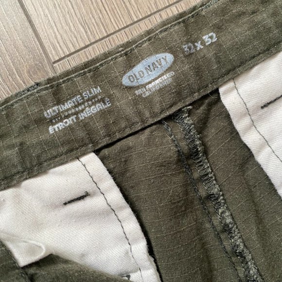 Mens Old Navy Olive Green Slim Pants - Picture 5 of 8